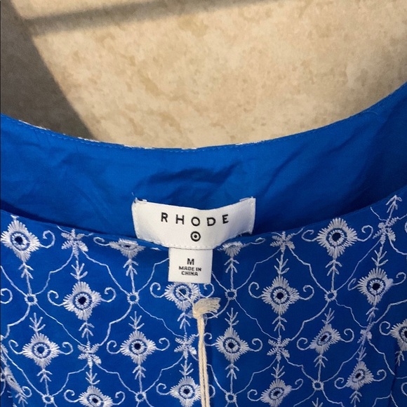 RHODE Vibrant Blue and White Floral Dress - Picture 3 of 3